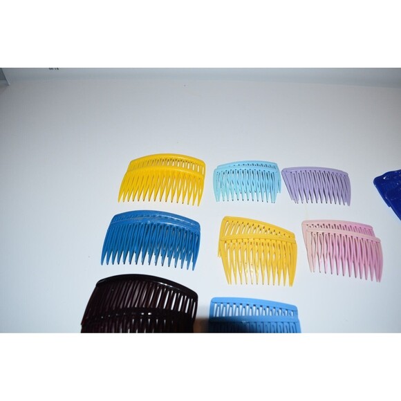 Vtg Lot Goody Side Hair Comb Clips Plastic Rainbow Colorful 80's + extras - Picture 9 of 12